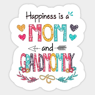 Happiness Is A Mom And Grandmommy Wildflower Happy Mother's Day Sticker